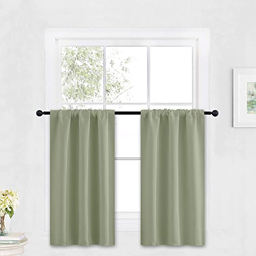 RYB HOME Kitchen Blackout Window Curtains Over Sink 36 inch Length