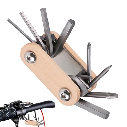 Kit d'outils de vélo 8 en 1 pour vélo - Kit d'outils multifonctions pour l'entretien et la réparation de vélo de montagne et de route