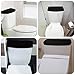 JJUNW 2 Pcs Toilet Tank Cover, Toilet Tank Lid Cover, Toilet Top Cover, Universal Toilet Tank Lid Soft and Absorbent Replacement Toilet Cover with Elastic Bottom for Bathroom Decor Accessories (Black)