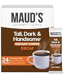 Maud's Dark Roast Decaf Instant Coffee, 24 ct, 100% Arabica Coffee, Instant Hot or Iced Coffee...
