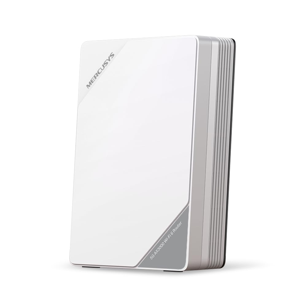 Mercusys MB521-5G Router 5G con SIM, WiFi 6 Dual-Band AX3000Mbps, 2402Mbps in 5GHz + 574Mbps in 2,4GHz, Porte LAN/WAN Gigabit, VPN, Connetti fino a 256 Dispositivi, Plug & Play, App Controllo