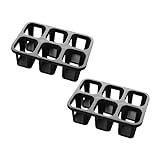 Sosoport Stilvolle 2er-Pack -blumentopf-tabletts 6-Slot Wasserretention Halterung Für Den...
