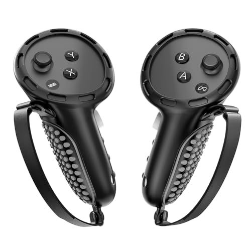 Meta Quest 3S/Quest 3�p�V���R�����R���g���[���[�O���b�v����~�߃n���h���J�o�[�i�O���[�j