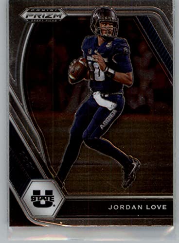 2021 Panini Prizm Draft Picks #33 Jordan Love Utah State Aggies NFL Football Card NM-MT