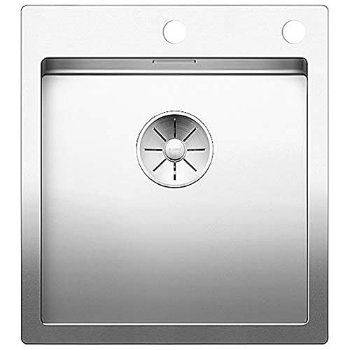 Price comparison product image BLANCO CLARON 400-IF / A Stainless Steel Sink,  Installation Type: Installation from Top and Flush-Mounted for 45 cm Wide Base Cabinets,  Resistant to Scratches