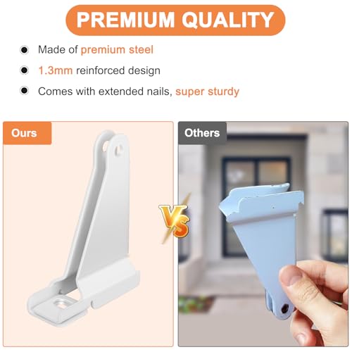 Storm Door Closer Bracket, Reinforced Repair Jamb Bracket Compatible with Andersen Emco, Larson, Pella, 40201 Door Repair Kit, Protecting Doors from Damage from Strong Winds (White)