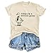 Tuislay Today I'm A Serious Goose Shirt Funny Silly Goose Tshirt Cute Graphic Tees for Women Animal Printed Loose Fit Shirts(Apricot,L)