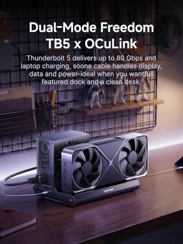 Image of MINISFORUM DEG2 External GPU Docking Station Compatible with Oculink and USB4 V2(Support TBT5), eGPU Enclosure Graphics Card Extension Support ATX /SFX Power, with 2.5G LAN Port, M.2 Slot, USB3.2 Port