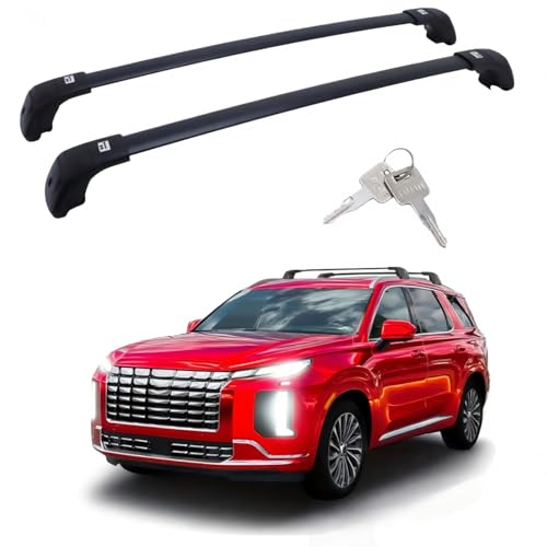 HEKOTE 260 LBS Roof Rack Cross Bars Fit for Hyundai Palisade 2019-2025, Aluminum Heavy Duty Rooftop Accessories Luggages Kayaks Bikes Canoe Surfboards