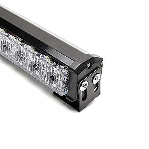 Smallfatw Emergency Strobe Light Bar 36" 36 Led 16 Flashing Modes Super Bright Waterproof Aluminium Housing Adjustable Bracket Emergency Light For Car Trucks Vehicles, Blue&White #TOP7