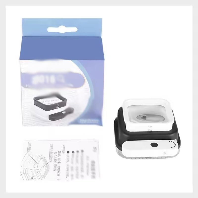 Magnifying Glass with Light Scale 10//15/20x Adjustable Eye Loupe Handheld Potable