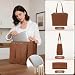 Imagen de RAINSMORE Bolso Mujer Grande Bolso Universidad Impermeable para Portátil 14 Pulgadas Bolsos Tote Cuero PU con Cremallera Bolsillo Interior para Compras Viajes Colegio Oficina