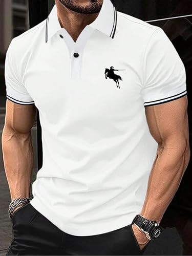 Image of Lymio Men Cotton Loose T-Shirt || Plain || (Polo-18-21) Pack of 2