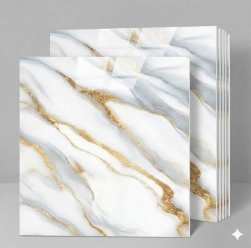 Image of WALLVEAR PE Foam Marble Wall Panel Sheet (4, Light Blue)