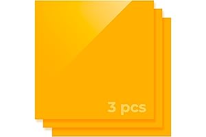 xTool 3-Piece Chrome Yellow Opaque Glossy Acrylic Sheets for Laser Cutting