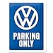 Produktbild Nostalgic-Art Retro Blechschild, 15 x 20 cm, VW  Parking Only  Volkswagen Bus Geschenk-Idee, Original Lizenzprodukt (OLP), aus Metall, Vintage Design, Blechschilder Sprüche