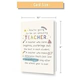 gerdiny Best Teacher Graduation Gifts for Women Men, Funny New Teacher Card, First Year Gifts for Education Major