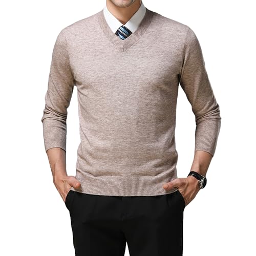 Pull fin vintage à col en V homme : fini les tricots trop chauds qui grattent en automne