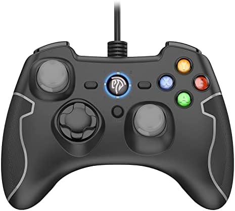 EasySMX Wired Gaming Controller,PC Game Controller Joystick with Dual-Vibration Turbo and Trigger Buttons for Windows PC/ PS3/ Android TV Box/ Tesla / Vista / Steam