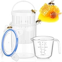 Qualirey Varroa Mite Detection Jar and Measuring Cup Leak Proof Varroa Easy Check for Helping Beekeepers Easily Count and Monitor