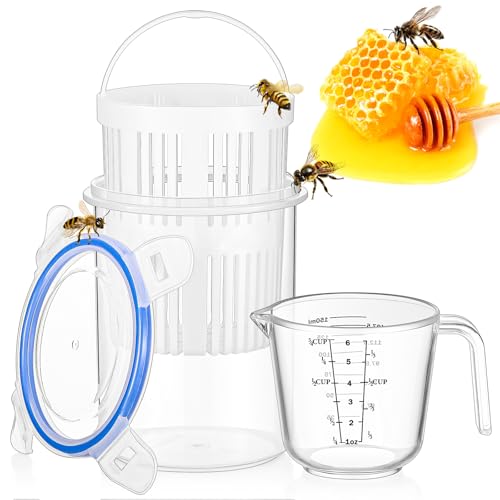 Qualirey Varroa Mite Detection Jar and Measuring Cup Leak Proof V...