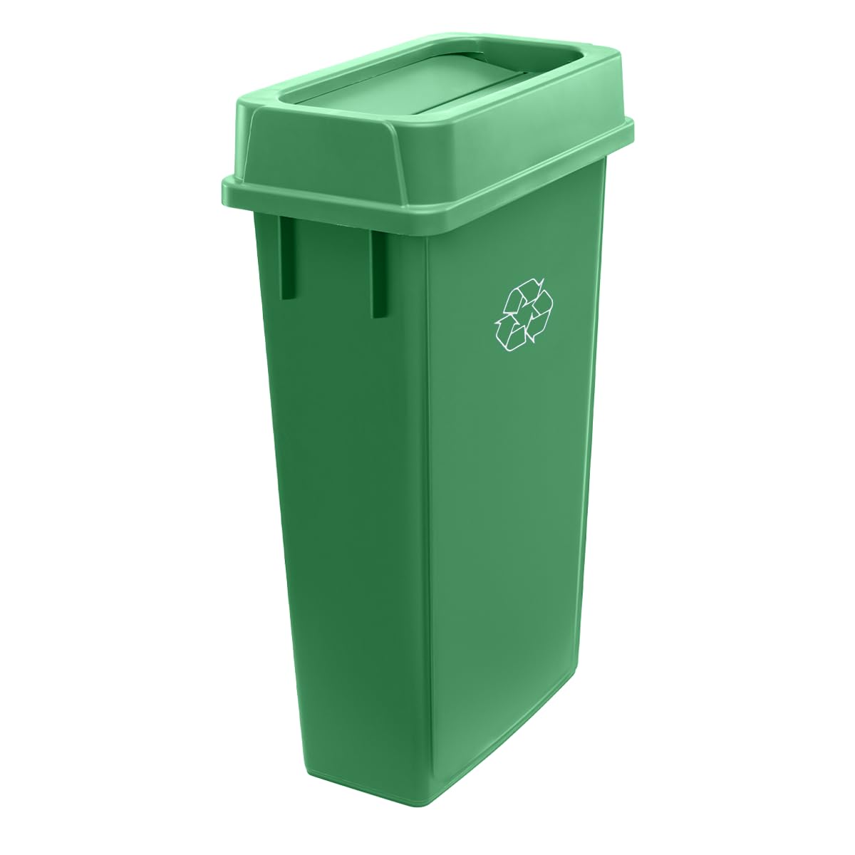 23 Gallon Trash Can with Lid, Trash Bin, Plastic Trash Can, Garbage Can, Garbage Bin, Heavy-Duty Commercial Trash Can, Perfect for Warehouse, Office, Restaurant - Brown