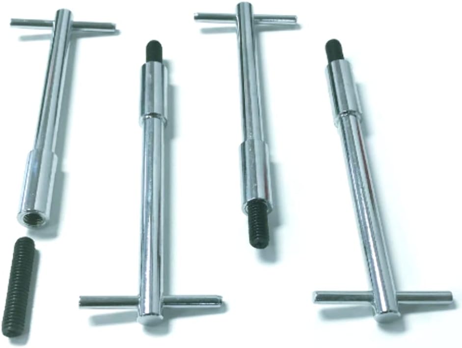Pirate Mfg (4) Chrome Steel Valve Cover T-Bar Muscle Car V8 332 352 390 406 427 429-460