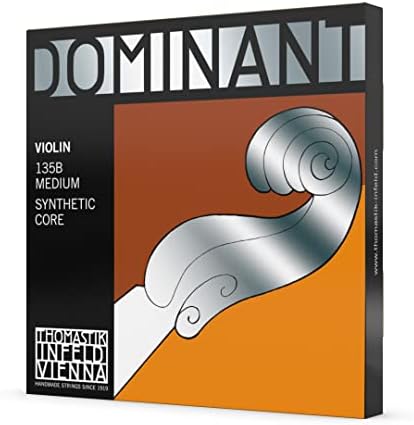 Thomastik-Infeld 135B Dominant Violin Strings, Complete Set, 135B, 4/4 Size, With Chrome Steel Ball End E String