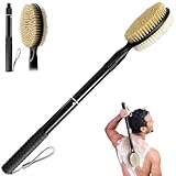 Back Scrubber for Shower, 17.52" - 25.6" Detachable Bath Brush, Back Scrubber, Exfoliation and Improved Skin Health for Elderly with Limited Arm Movement, Disabled