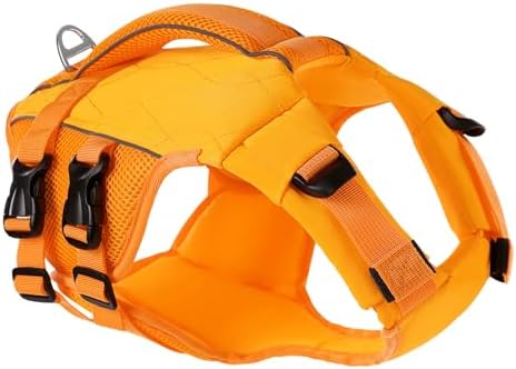 KONVINIT Chaleco Salvavidas para Perros,Chaleco Salvavidas Perro con Asa y Reflectante,Chaleco Flotador Perro para Nadar, Surf, Navegar,con Alta Flotabilidad Ajustable Seguridad