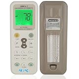 Mando a distancia universal de repuesto para casi todas las marcas de aire acondicionado con retroiluminación (FahFahrenheit y Celsius)