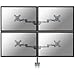 Produktbild Newstar FPMA-D935D4 - Desk Mount Quad 10-27IN Silver - 5 Movements Silver LENGTE 500MM