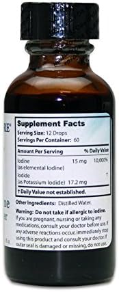 Stomach Saver from Dr. Clark Store, Contains Lugols Iodine 2% Granular Iodine - 1 fl. Oz with a Dropper and Cone Cap for Traveling