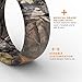 Groove Life Mossy Oak Breakup Country Camo Silicone Ring Breathable Rubber Wedding Rings for Men, Lifetime Coverage, Unique Design, Comfort Fit Ring - Size 8