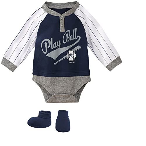Outerstuff Mlb Newborn Infants Its Game Time Bodysuit Creeper Set (6-9 Months, New York Yankees) #TOP10