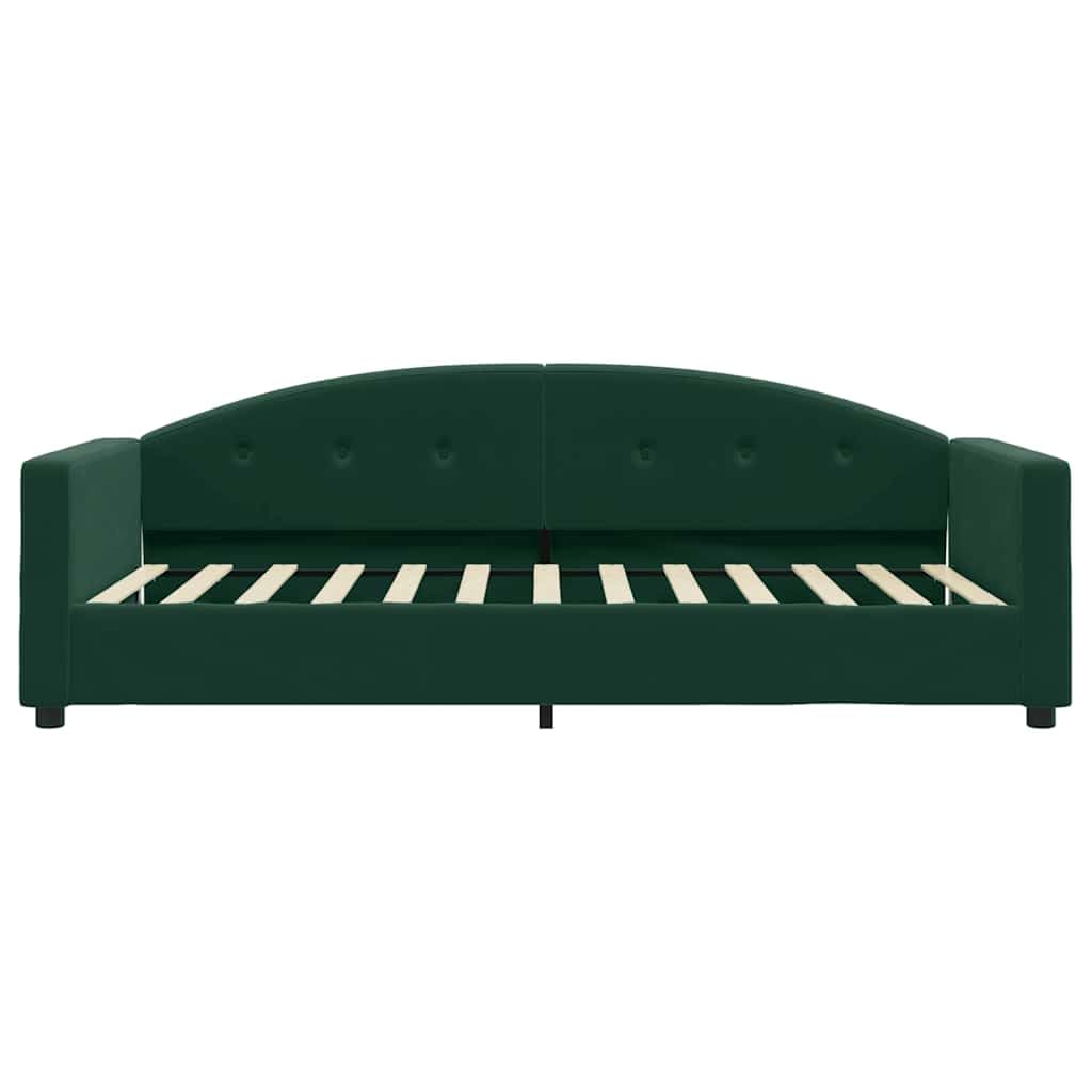 Velluto Trasformabile 2 in 1 Divano Letto Verde Scuro 90x200 cm