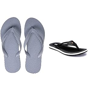 Relaxo Men’s Gybk House Slippers – 6 UK/India & Sparx Men’s Black Flip-Flops-6 UK