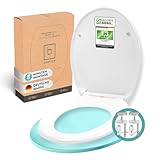 Benkstein® Toilettendeckel mit Absenkautomatik oval weiß – antibakterieller WC Sitz – Quick-Release zur einfachen Reinigung – einfache Montage – Urea-Duroplast – abnehmbar – bis 150 kg belastbar