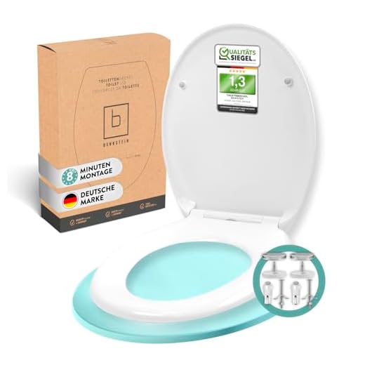 Benkstein® Premium Toilettendeckel oval weiß. Klodeckel mit Quick-Release-Funktion und Softclose Absenkautomatik. Antibakterielle Klobrille aus Duroplast und rostfreiem Edelstahl abnehmbar.(Klassisch)