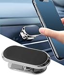 [Rotation à 360 °]: Le support de téléphone de voiture magnétique adopte une conception de rotation à 360 °, qui peut ajuster l'angle de vision dans toutes les directions, ce qui le rend plus pratique à utiliser, et vous pouvez prendre et mettre le téléphone portable d'une seule main.