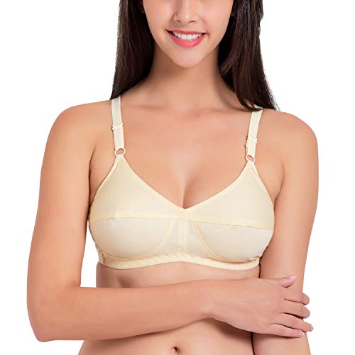 Image of SOUMINIE Women's Pure Cotton Non-Padded Full Coverage Flexi-Fit Everyday Bra | Women's /Ladies /Girls | Best Comfort Bra | Regular Use Bra | Shaper Bra | Comfortable Bra