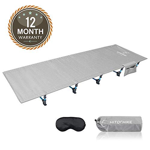 HITORHIKE Camping Cot Compact Folding Cot Bed for Outdoor Backpacking Camping Cot Bed
