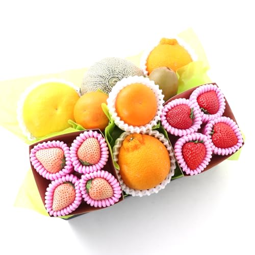 旬のフルーツギフトＢ アオキフルーツマイスター厳選 [いちご マイスター厳選柑橘 キウイフルーツ デコポン メロン（青肉または赤肉） 白いちご 文旦] 果物ギフト 贈り物 御祝 御見舞 誕生日 内祝 入学祝 入社祝 プレゼント 御供 お供え 熨斗対応 のし対応 卒業祝 退職祝 RC (旬のフルーツB) 1枚目