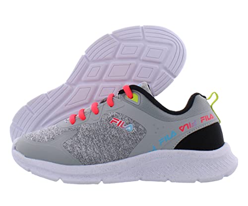 Fila Girl's Speedchaser 3 (Little Kid/Big Kid) High-Rise Heather/Bluefish/Diva Pink 3.5 Big Kid M