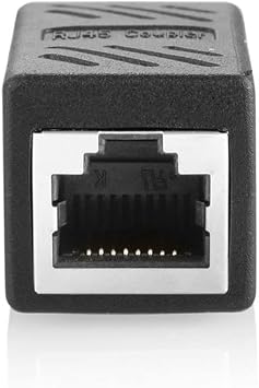 2Pcs RJ45 Coupler Connector Coupling Extension Adapter Cat6A Network LAN Ethernet Cable for Cat7/Cat6a/Cat5e Ethernet Cable Extender Adapter Female to Female
