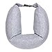 Zavddy Almohada de Viaje La Ayuda del Cuello Almohada Cama Relax Apoyo for la Cabeza de látex Almohada de Viaje en Coche Ministerio del Interior Almohada en Forma de U (Color : Gris, Size : OneSize)