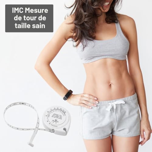Ruban Mesure Corps 150cm Mettre Ruban Corps Ruban Mesure Corps Metre Ruban Double Face Corps MèTre Ruban RéTractable et Connecté Ruban à Mesurer Corporel Toises et rubans de mesure – vue 7