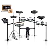 HAMPBACK ACE-530 Electric Drum Set with Double Layers Mesh Heads, Choke Cymbal, Independent Hi-hat Stand, Restore Authentic Drum Sound & Percussive Feel, Bluetooth Sound Module, Suit for Professional