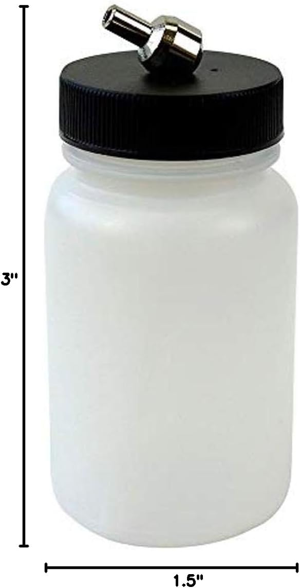 Paasche 3-Ounce Plastic Bottle Assembly for H Airbrush