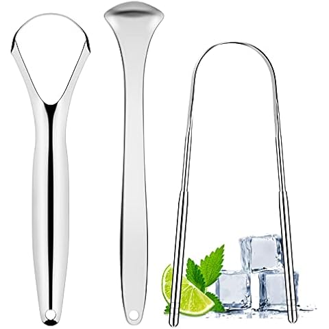 Artcut Tongue Scraper, 3-Pack Stainless Steel Tongue Cleaner, Toungescraper Tongue Scrapers for Adults, Kids, Tounge Scraper Tongue Cleaners Kit Great for Fresh Breath & Oral Health Cover